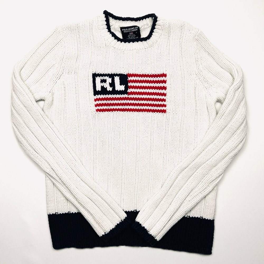 VTG Polo Jeans Co by Ralph Lauren 🇺🇸 Cream/Red//Navy Small